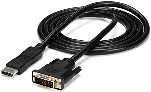 StarTech.com 6ft (1.8m) DisplayPort to DVI Cable - DisplayPort to DVI Adapter Cable 1080p Video - DisplayPort to DVI-D Cable Single Link - DP to DVI Monitor Cable - DP 1.2 to DVI Converter (DP2DVIMM6)