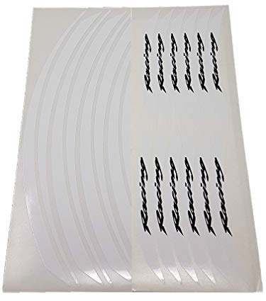 4R Quattroerre.it 10397 Wheel Rim Stripes modulare Klebestreifen für Motorradfelgen, Racing Weiß