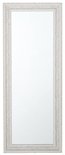 Beliani Schöner Spiegel im Vintage Stil beige/silbern Wandspiegel 130 x 50 cm Vertou
