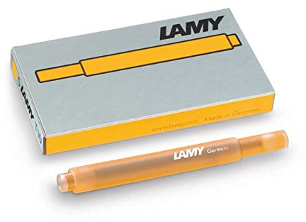 Lamy T10 ink cartridge with large ink supply - large capacity cartridges in mango cartridge fountain pen models - 1 pack