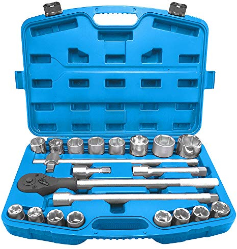 Maletin De Herramientas con Carraca Autocle 3/4 Y Vasos 6 Caras, 22 Piezas