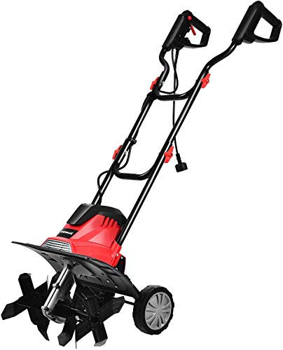 COSTWAY Motoazada Eléctrica Ancho de Trabajo de 35 cm /4 Cuchillas /1200W / Profundidad de Trabajo de 22cm / 365 RPM para Jardín (Ancho 35cm)