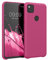 kwmobile Hülle kompatibel mit Google Pixel 4a Hülle - Silikon Handy Case - Handyhülle weiche Oberfläche - kabelloses Laden - Himbeer Pink