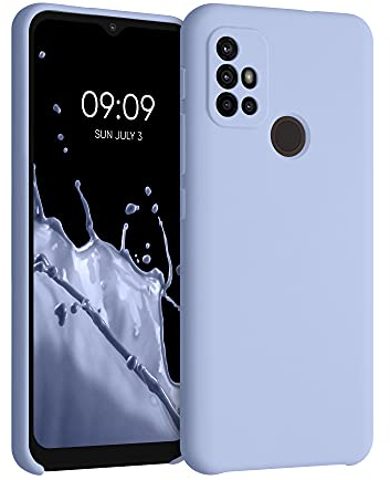 kwmobile Hülle kompatibel mit Motorola Moto G30 / Moto G20 / Moto G10 Hülle - Silikon Handy Case - Handyhülle weiche Oberfläche - kabelloses Laden - Hellblau matt