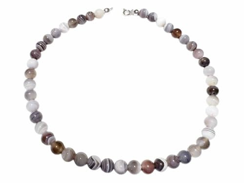 Botswana Achat Botswanaachat Edelstein Kugel Kette Halskette Collier