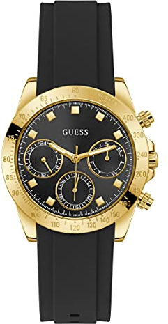GUESS Damen Analog Quarz Uhr mit Silikon Armband GW0315L1