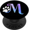 Buchstabe M Aquarell Katze Hund Pfote Monogramm Initiale M PopSockets Klebender PopGrip