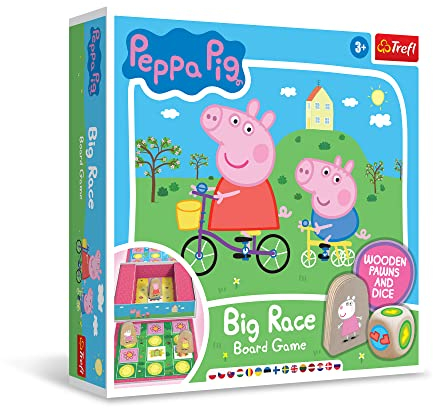 Trefl Peppa Pig Great Race Brettspiel für 2-3 Spieler ab 3 Jahren