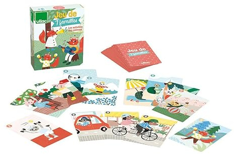 Vilac - Spiel mit 7 Familien Die Aktivitäten der Tiere Michelle Carlslund, 8567, Mehrfarbig