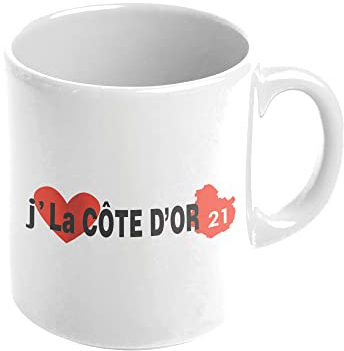 Tasse aus Keramik mit Motiv J'aime la Cote d'Or