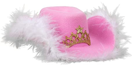 Doggy Parton Pinker Cowgirl-Hut mit Tiara, Größe M/L