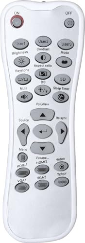 Anloti BR-3003B Projector Remote Control Compatible with Optoma HD26 HD27 HD28e HD29H Gt1080 HD141X HD143X HD142X