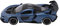 Alomejor 1/32 Diecast Model Car Sound and Light Return Force Spielzeugauto für 3+ für Kinder Car Lovers Collection(Blau)