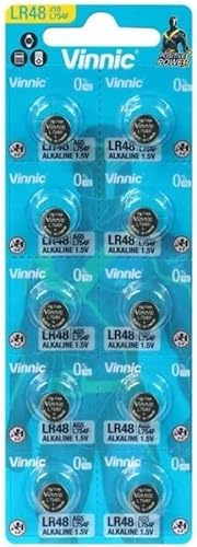 VINNIC Knopfzelle Alkaline AG5 L754F LR48 Blister x 10