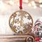 Bola de Navidad Personalizada con Nombre de Madera con Copos de Nieve Interior. Regalo Original Personalizado con Nombre. Adorno árbol de Navidad.Cordel de Raso Rojo Incluido. (Pack 5)