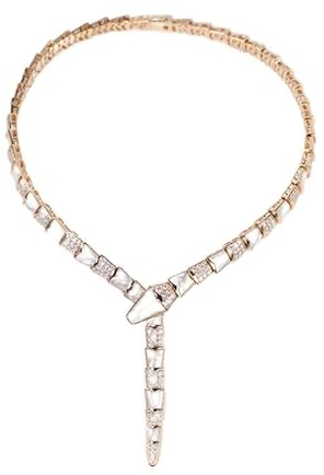 OBCPD Collier de Bijoux en Forme de Serpent à Coquille Blanche pour Les Femmes Collier de soirée Cadeau de Bijoux