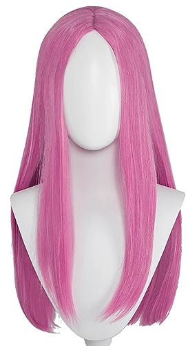 MANUKS Anime Cosplay Perücke für Narciso Anasui,Pink Long Halloween Kostüm Cosplay Perücke,Für Party Karneval Weihnachten