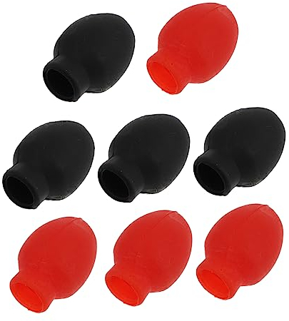 OFFSCH 8 Piezas Conjunto de baquetas - Baquetas de batería de silicona - de baquetas kit de batería tapete de práctica percusión palillo de tambor Accesorios caucho
