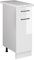 Vicco Meuble Bas Universel R-Line, Blanc Haute Brillance/Blanc, 30 cm avec tiroir, avec Plan de Travail