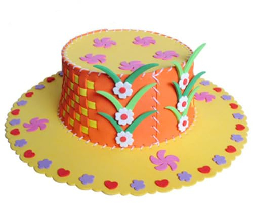 KICHOUSE 4 Stück DIY-Hüte Sonnenhut dekorativer Zylinder Kinder lernen Spielzeug Kappen Kindergarten Lernspielzeug kindermützen selber machen selbstgemacht Aufkleber