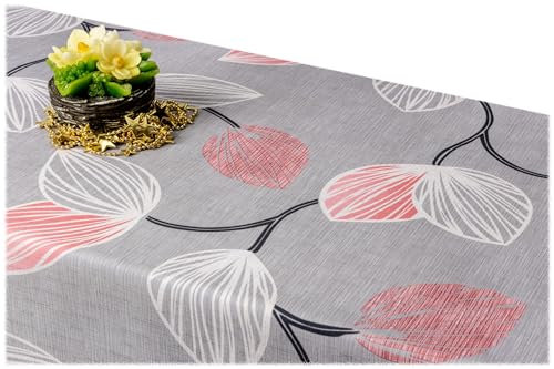 GOLDMAR Klassische Blumen-Tischdecke, Wasserabweisend, Fleckenresistente Schmutzabweisend Blumen - für Partys, Elegante Tisch Deko (140x260 cm, w032)