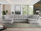 MKS MEBLE Sofa XXL U-Form, Wohnlandschaft Mit Schlaffunktion, Schlafsofa, Wohnzimmer Couch - Morbido U - Hellgrau Velvet