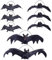 Halloween Deko Fledermaus Set, 8 Stück Halloween Hängende Fledermäuse Deko Outdoor, Realistisch Aussehende Gruselige Fledermäuse für Halloween Party Zubehör Deko Für Garten Fenster Tür Baum Draußen