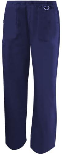 Victory KAIXUAN – PANTALÓN Sanitaria DE SEÑORA – Uniforme Sanitaria MÉDICA ESTÉTICA HOSTELERÍA LIEMPIEZA – PANTALÓN con Cintura ELÁSTICA SEÑORA – Serie 708 (Azul Marino -8, XS)