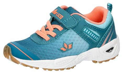Lico Unisex Kinder Barney Vs Hallenturnschuhe, Petrol Türkis Lachs, 34 EU