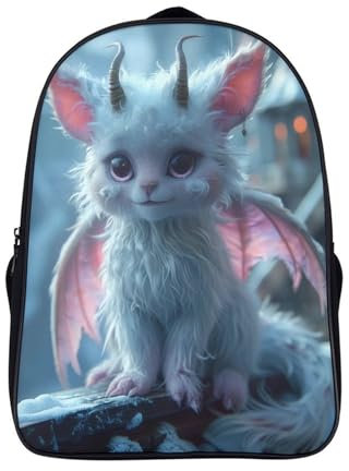 KWFYBEHZ Plüschtiere Kinderrucksack,große Kapazität,Schultasche,Kindertasche,Teenager Burg Rucksack 16inch