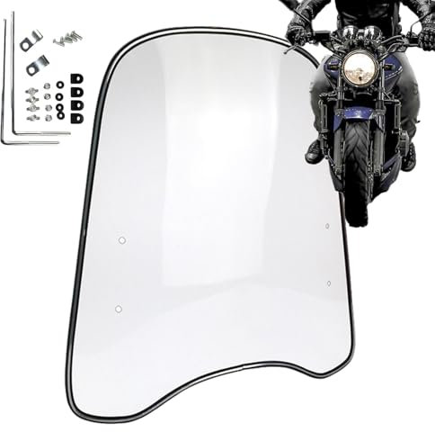 Parabrisas de moto, parabrisas de scooter, parabrisas de moto, deflector de viento, de motocicleta, parabrisas curvado transparente