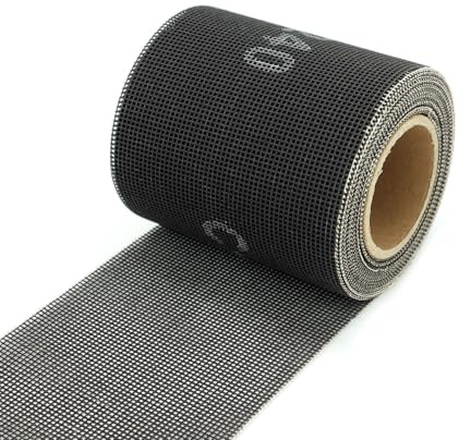 QZATACAEN Silicon Carbide Sanding Mesh | 6m(6.5yd) Long 10.6cm(4-1/10inch) Wide Sanding Screen Roll,240 Grit
