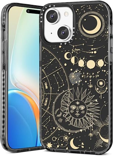 Kokaade Cute for iPhone 13 Case - for Women Girls Kawaii Fashion Stylish Soft Silicone Sun Moon Design Protective for Girly Boys Teens TPU Bumper for iPhone 13 Phone Case