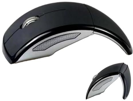 Souris USB sans fil - Souris pliable de luxe ergonomique 2,4 g de souris pliable - Accessoires d'ordinateur portable 15 m de souris PC de longue date avec un capteur optique de 1600 dpi consommation d