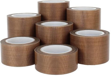 BTBTB Teflonband, Teflonband, 0,18 mm Dickes, 30–50 mm Breites PTFE-Klebeband for Vakuumiermaschinen und die Elektroindustrie, 10 Meter lang, 50 mm(10mm)