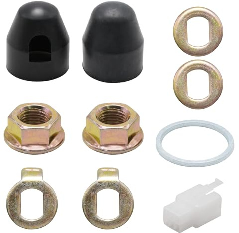 MospdyGear Sturdy E-Bike M14 14mm Wheel Lock Nut Kit with Bike Safety Washer, Reliable Motor Shaft Screw, Suitable for Electric Bikes and Other Electric Vehicles