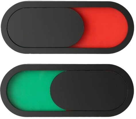 2 PCS Privacy Slide Door Signs, Self-Adhesive Toilet Occupied Signs Do Not Disturb Indicator Frosted Acrylic Red/Green Slider for Home Office Conference Hotles Hospital Bathroom