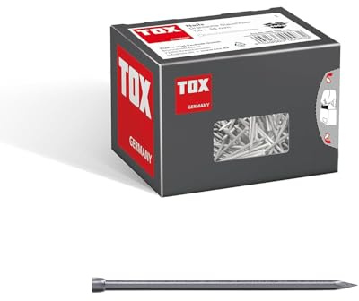 TOX Drahtstifte Nails 1,8x35 mm mit Stauchkopf für beinahe unsichtbare Befestigungen in Holz M, universelle Einsatzmöglichkeit im Innen- und Außenbereich, blanker Stahl, 400 g im Karton, 063100203