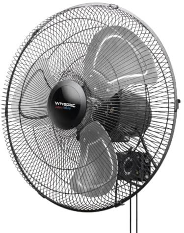 Whispair Extreme Heavy Duty Wall Fans Twin Pack | 100W Wall Mounted Cooling Fans | 3 Speed Oscillating Fans with Aluminium Blades for Grow Rooms, Workshops & Garages