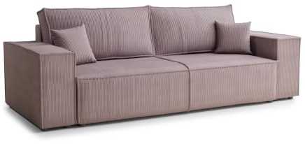 maison de reve Sofa mit Schlaffunktion und Bettkasten Milos, 3-Sitzer, Lila