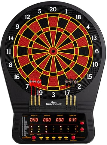 Arachnid Cricket Pro 650 Electronic Dartboard – 15.5” Regulation Size – 33 Games with 303 Variations – 8-Player LED Score Display