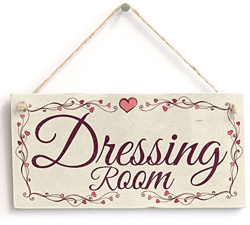 Dressing Room - Heart Design Handmade Shabby Chic Wooden Sign/Plaque