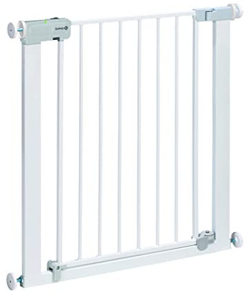 Safety 1st Securtech Auto-Close Metal Gate, Easy to Use, Quick and Easy to Install. 6-24 months, White