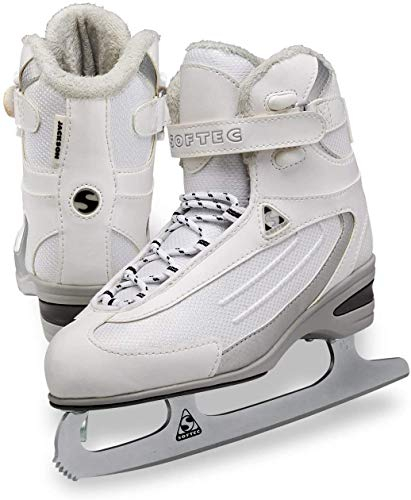 (Youth Medium 13, White) - Jackson Ultima Softec Classic Junior ST2321 Kids Ice Skates / Available colours: Black, White, Navy, Pink