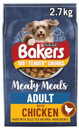Bakers Meaty Meals Dry Dog Food with Chicken, 2.7kg