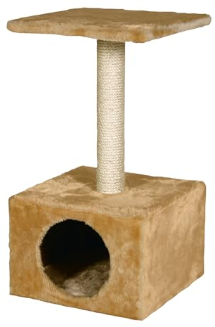Karlie Amethyst, Katzen Kratzbaum, Plüsch/Sisal, Beige, 30x30x55 cm