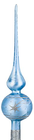 Weihnachtsbaumspitze Groß 35cm in Ice Blau Silber Komet Baumspitze Spitze Tannenbaumspitze Christbaumspitze Weihnachtsbaum Christbaum Tannenbaum Christmas Tree Top