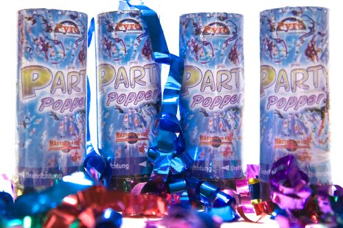 4 Party Popper 10cm - Konfettishooter