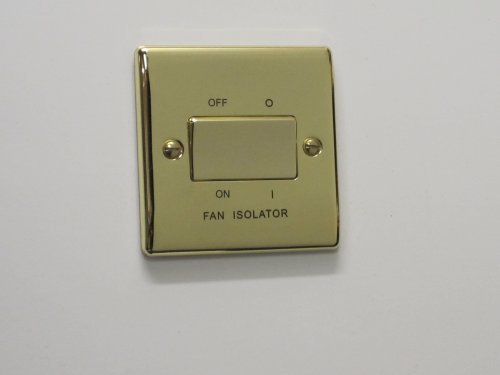 BG Nexus NPB15 Polished Brass 10Ax 3 Pole Fan Isolator Switch