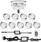 Treppen Bodeneinbaustrahler 10er Set, RGB Farbwechsel-LED Terrasse Licht IP67 Wasserdicht, Ø60mm Aussen Einbauleuchten, DC 12V 1W Für Küche Und Garten